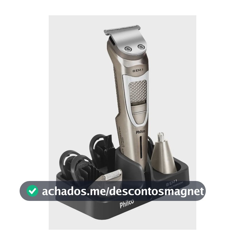 Aparador de Pelos Philco Multigroom 8 Em 1 Pap16 Cor Chumbo
