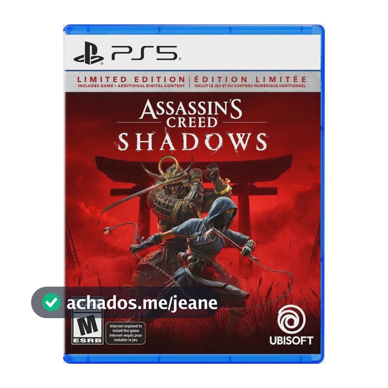 Jogo Assassins Creed Shadows Limited Edition Ps5 Midia Fisic