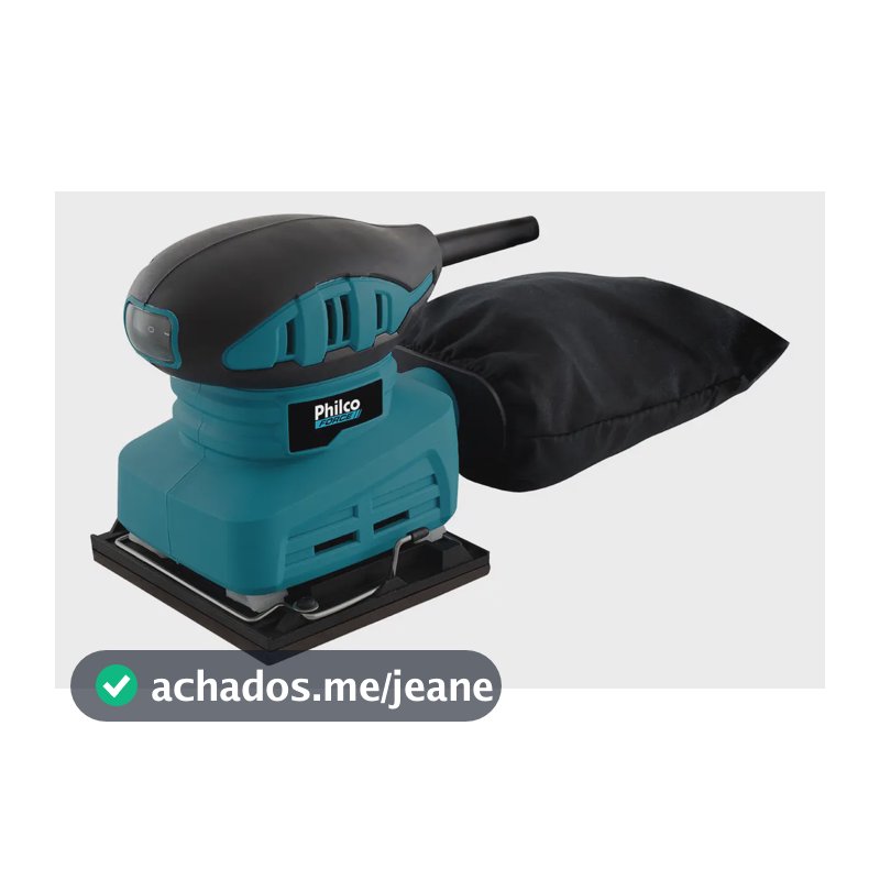 Lixadeira Orbital Philco 14000 OPM Coletor de Pó Base 1/4 Profissional PLO01