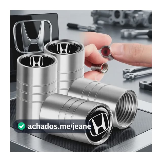 Kit Bicos Pneus Honda Bico Roda Metal Fit Hrv Civic Válvula
