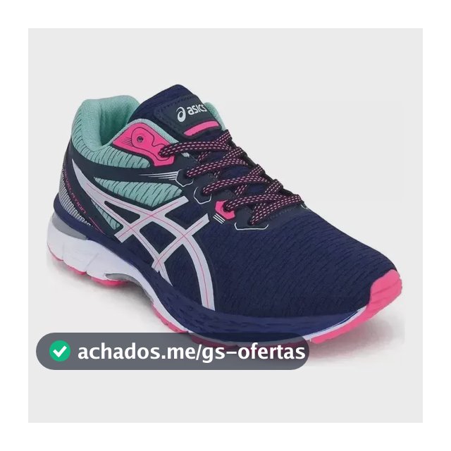 Tênis Asics Revelation Caminhada Academia Treino Confortável Marinho Pink 35 Br