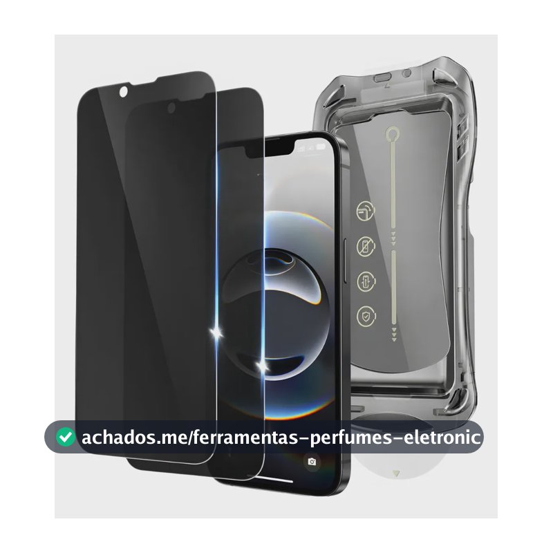 Kit 2 Pelicula Aplicador Privacidade 3d Premium Para iPhone iPhone 17 Pro Max