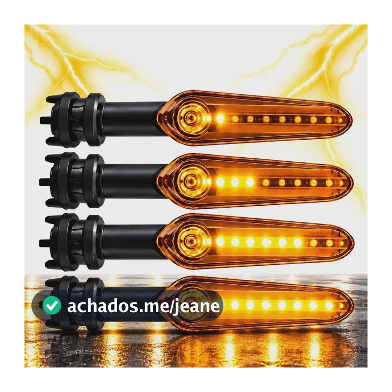 Kit 4 Pisca Seta Led Sequencial Mt03 Fazer Factor Fz25 Preto