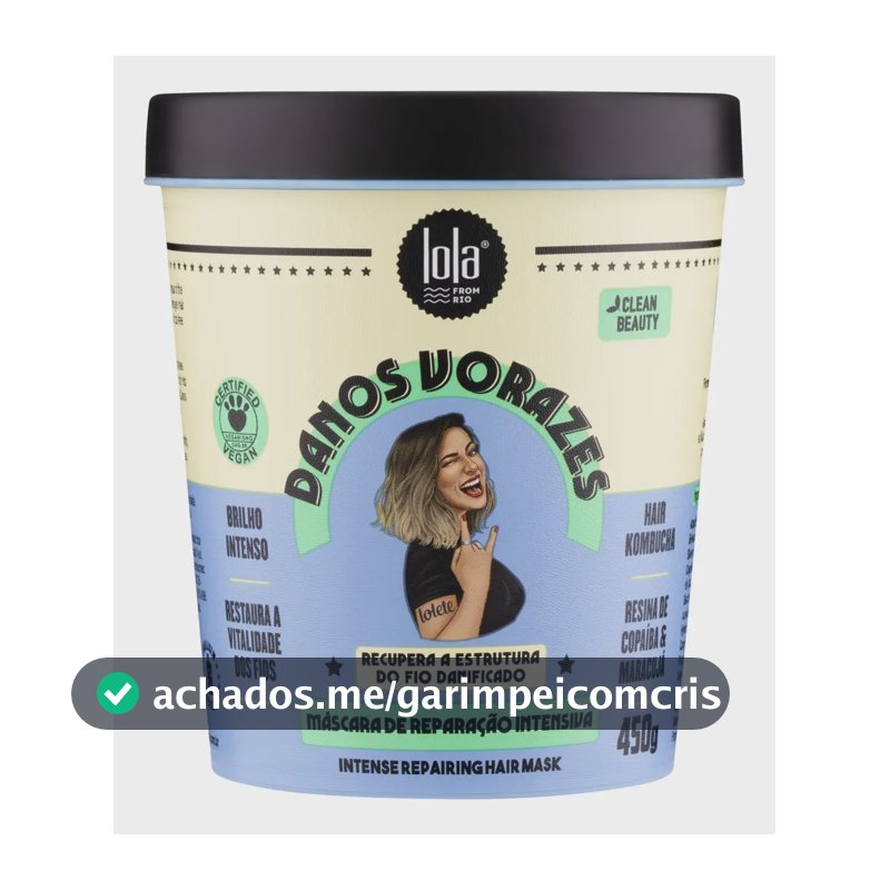 Danos Vorazes Máscara de Tratamento Capilar Reparação 450gr - Lola From Rio