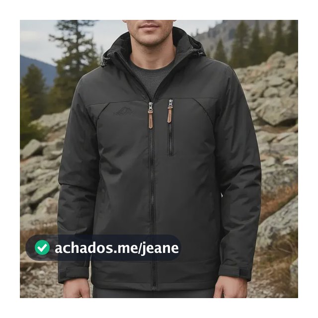 Jaqueta Masculina Impermeável E Corta Vento Com Capuz