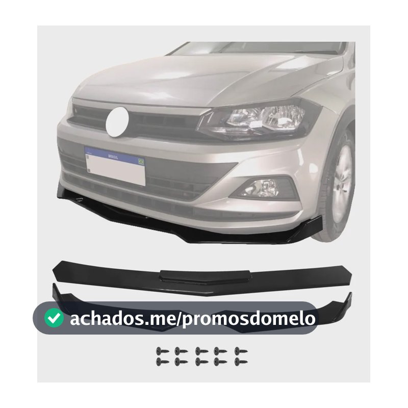 Spoiler Front Lip Universal Tg Poli Black Piano