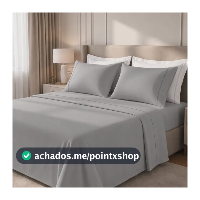 Jogo De Lençol 400 Fios Ponto Palito Cama Viúva 3 Peças
