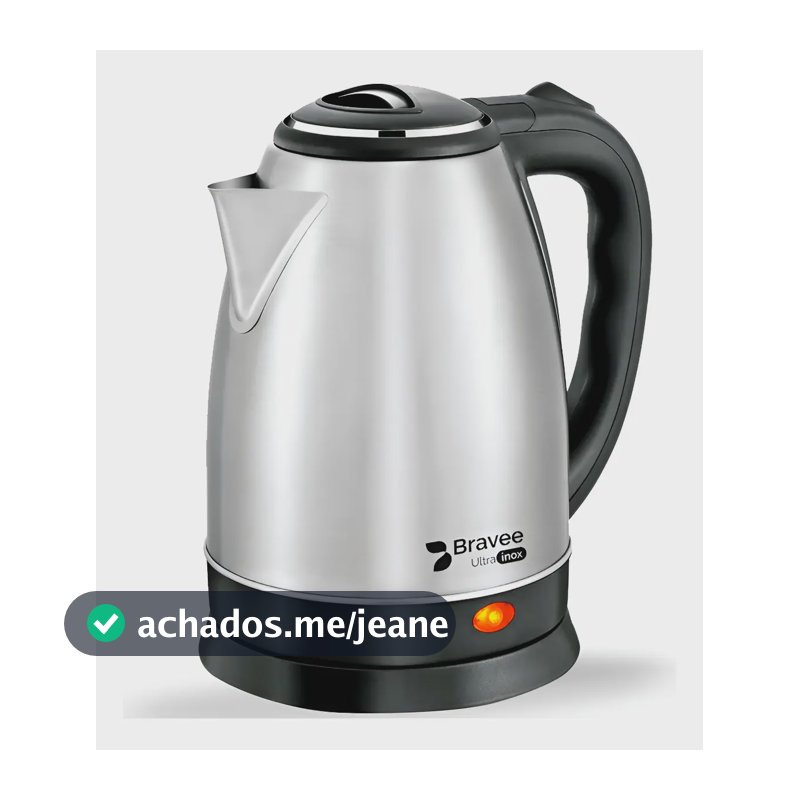 Chaleira Elétrica Bravee Ultra Inox 1.8L Desligamento Automático Inox 304