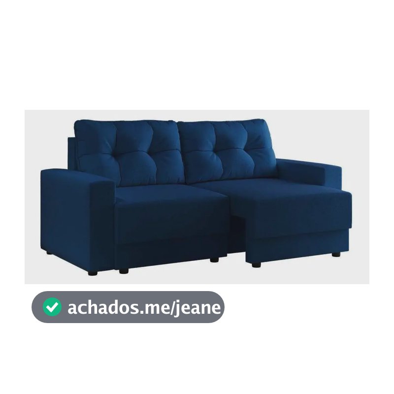 Sofá 3 Lugares Retrátil Lubeck Linho Azul Marinho Azul-marinho