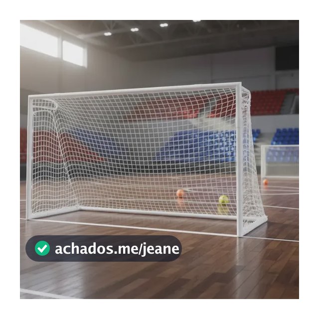 Rede De Gol Futsal Seda Uv 4mm Branco