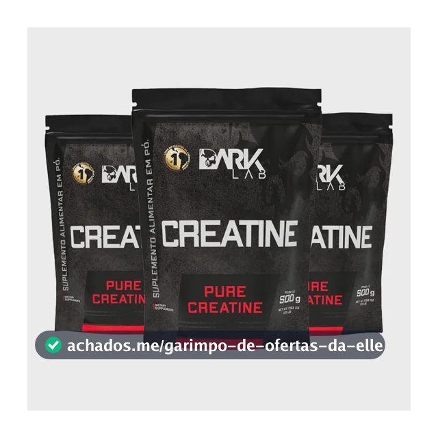 3x Creatina Monohidratada Pura 500g Dark Lab Unidade