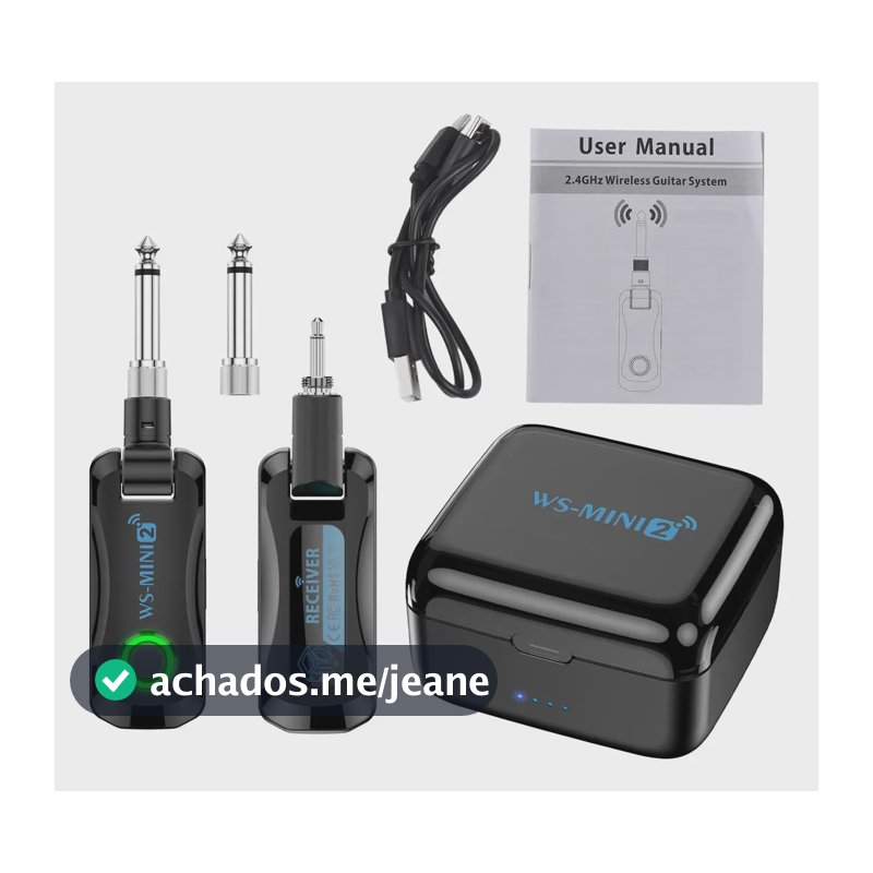 Sistema Inalámbrico Guitarra Recargable 40m 4 Canales