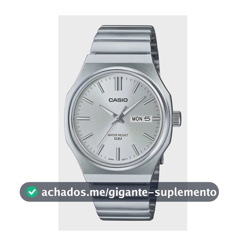 Relógio Casio Masculino Mtp-e735d-7av Prateado Original