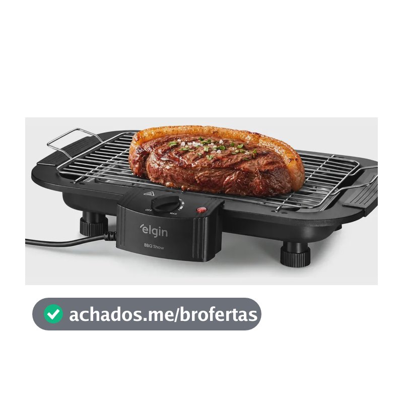 Churrasqueira Elétrica De Mesa Elgin 42CHU2001000 Cor Preta