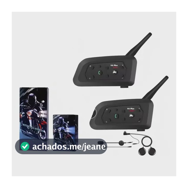 Intercomunicador Capacete V6 Plus Bluetooth Comunicador 2pcs