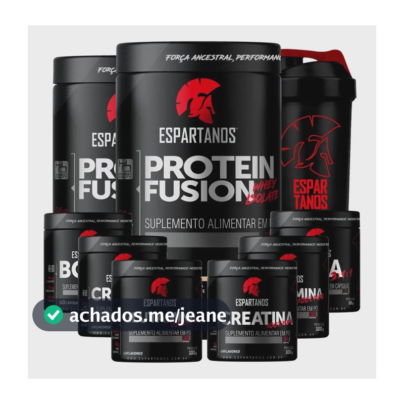 Whey protein Espartanos Fusion em pó sabor Chocolate/Morango x 900g de 9 un