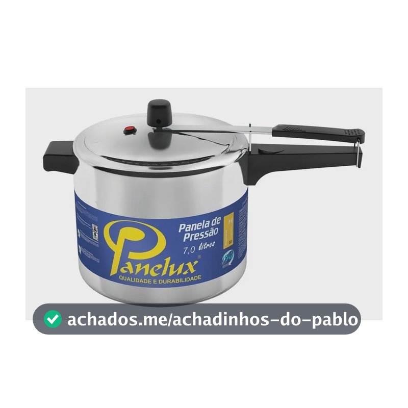 Panela De Pressão Panelux Alumínio Polido 7 Litros Cor Cinza