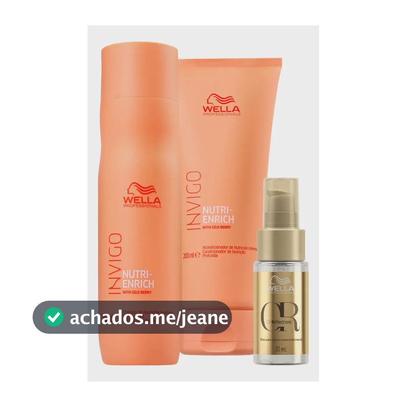 Wella Nutri-enrich Sh 250ml+cond 200ml+oil Reflections 30ml