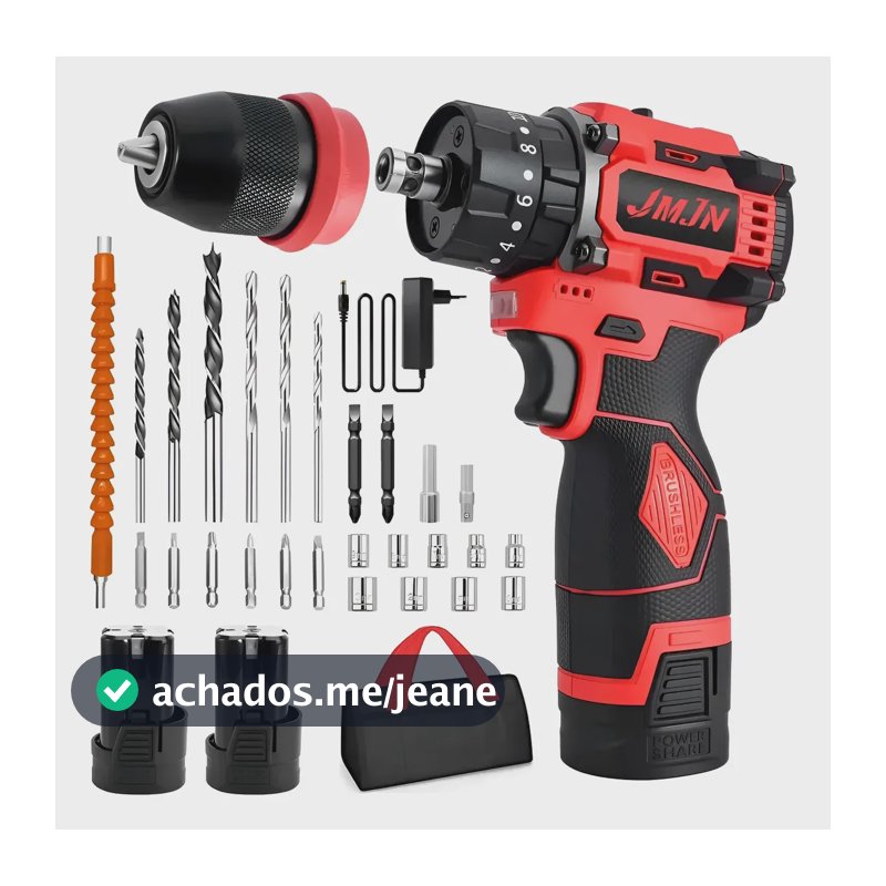 Kit Parafusadeira Furadeira Chave Impacto Profissional