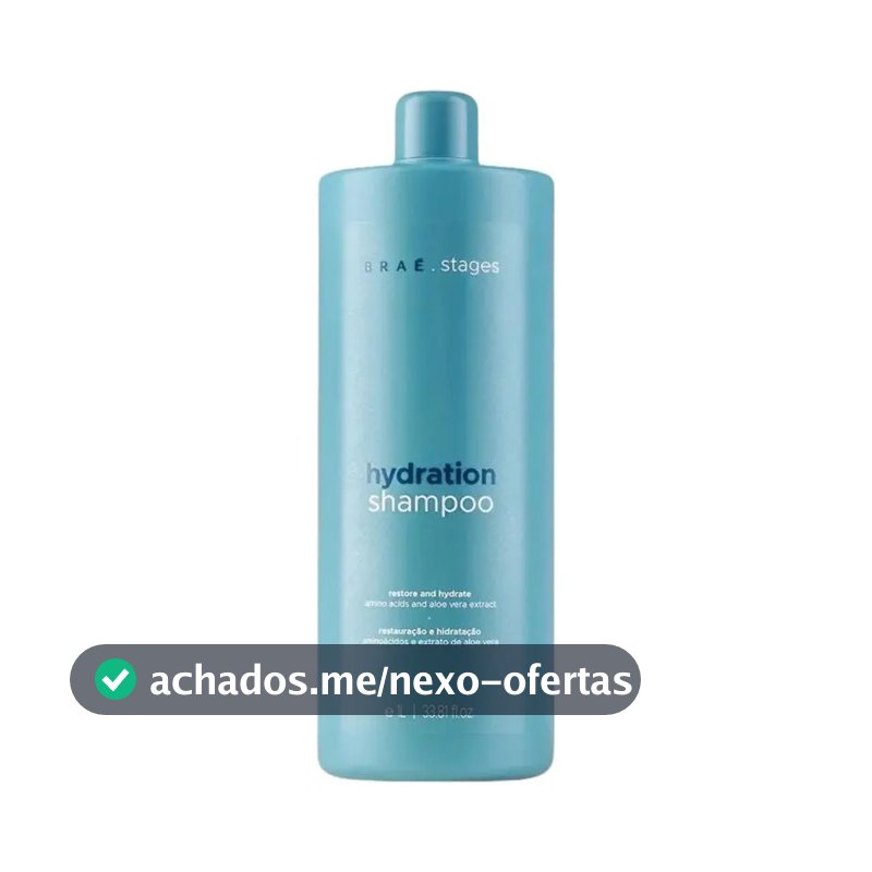 Shampoo Braé Stages Hydration Cabelos Danificados 1 L