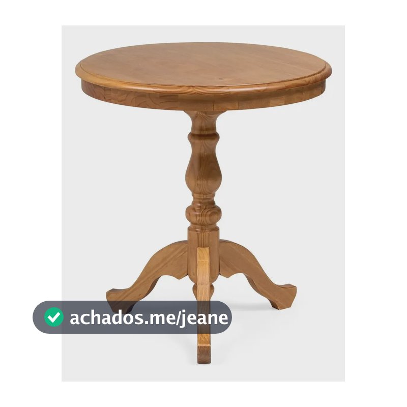 Mesa Lateral Redonda Madeira Maciça Aconchego Artemobili Mel