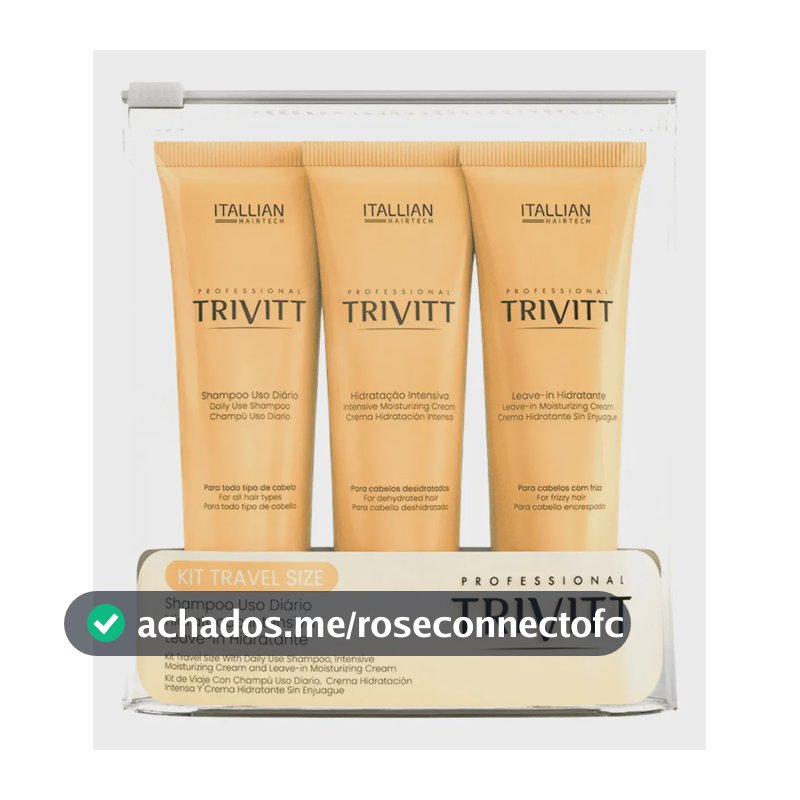 Kit Home Care Trivitt Para Viagem Shampoo Hidratação Leavein