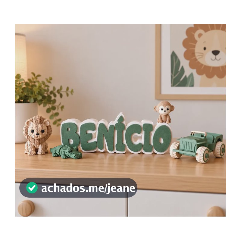 Kit Decoração Safari Personalizado Quarto Infantil Bebê Leão Safari