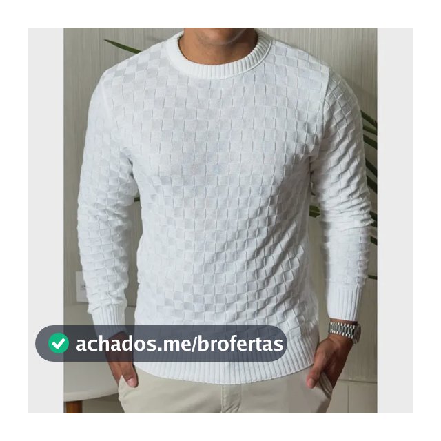 Suéter Masculino Lã Tricot Manga Longa Xadrez Blusa De Frio