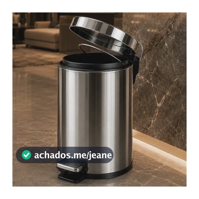 Lixeira Inox 5l Com Pedal Balde Removível Banheiro Cozinha Prateado