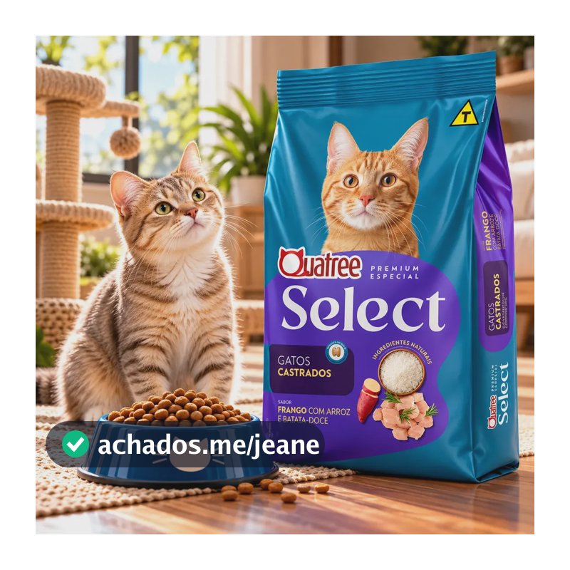 Ração Quatree Select Gato Adulto Frango e Arroz 3kg