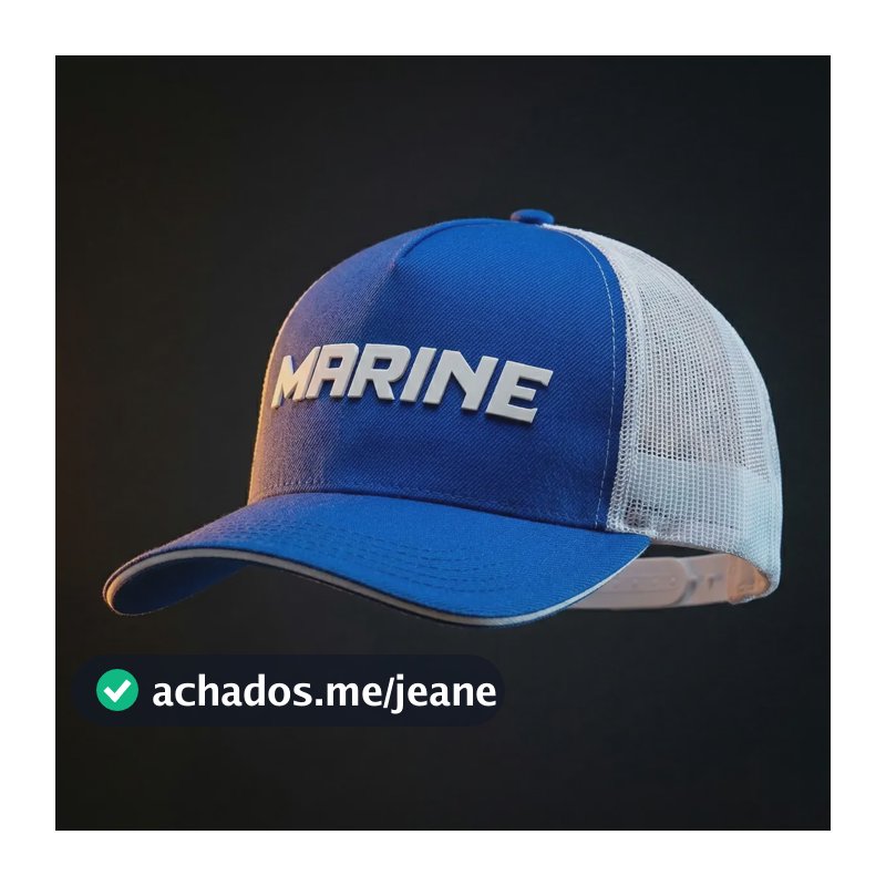 Bone Pesca Marine Sports - De Tela E Regulagem Varios Modelo Azul Único