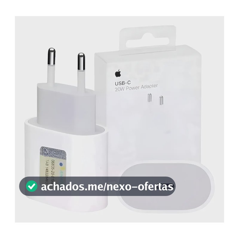 Carregador Apple iPhone Usb-c Power Adapter 20w Branco