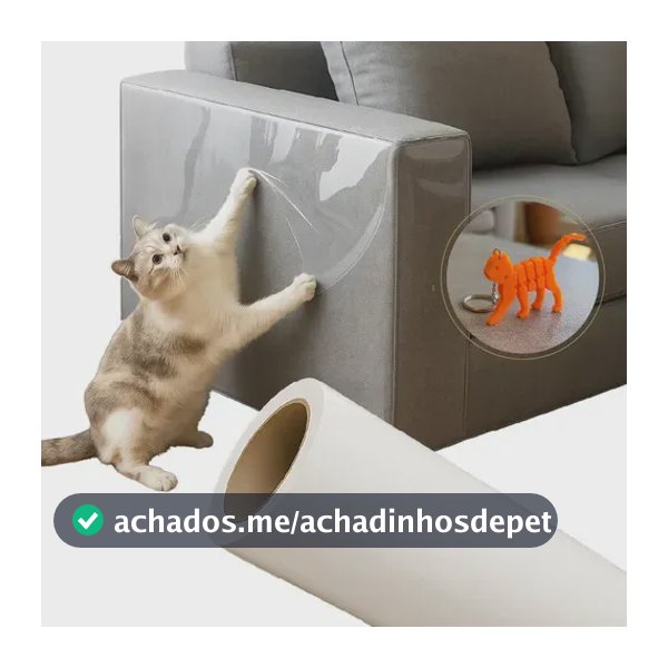 Protetor Sofá Adesivo Gatos Antiarranhão Transparente 30300