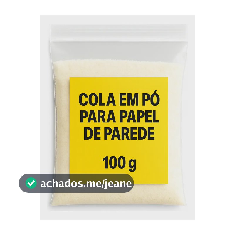 Cola De Papel De Parede Em Pó Cmc 100g Aplica Até 8 Rolos Branco