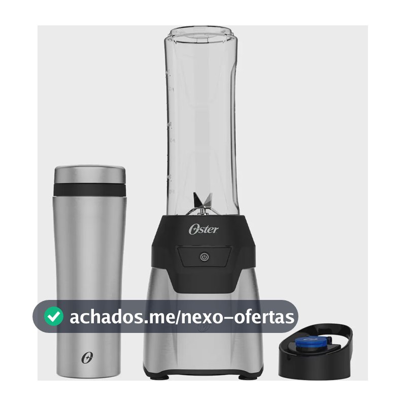 Blender Power Inox Oster Com 2 Jarras To Go Cor Prateado