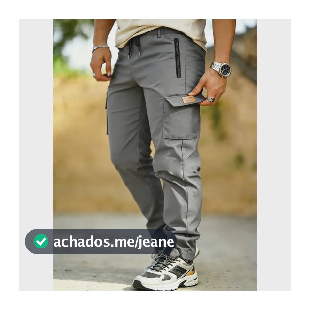 Calça Jogger Cargo Masculina Com Multibolsos Gray 2g