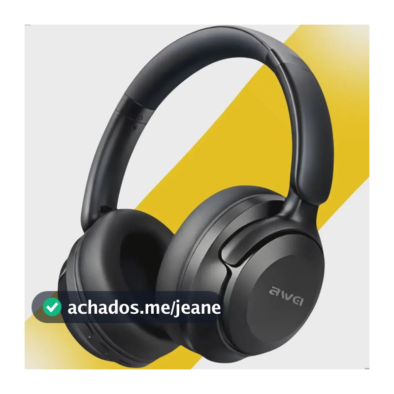 Fone Awei A360bl Gamer Bluetooth Anc Audio Hifi 15h Bateria Preto