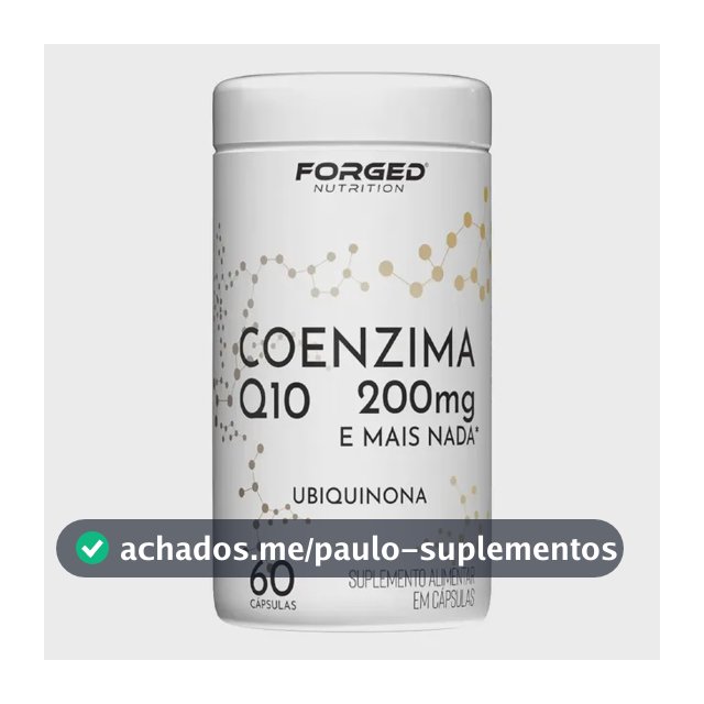Coenzima Q10 200mg Pura Alta Concentração 60 Cápsulas - Forged Nutrition Sem Sabor