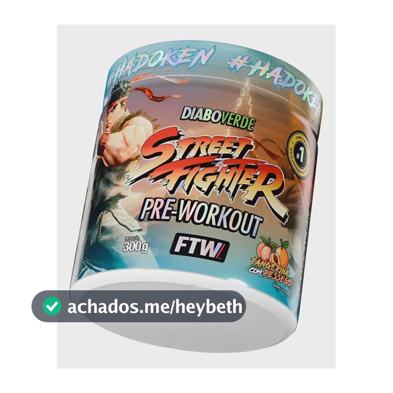 Pré Treino Dv Street Fighter 300g Tangerina C/ Pêssego -ftw Tangerina C/ Pêssego