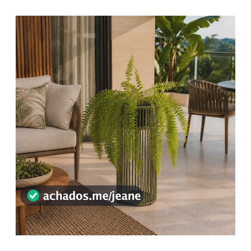 Suporte Para Vaso De Planta Em Corda Náutica Aru Decorativo Verde-musgo Tramado Aberto