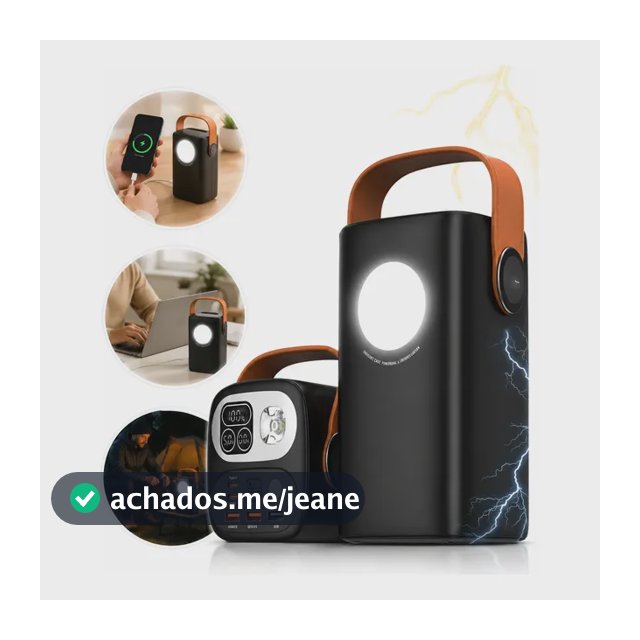 Power Bank 60.000mah 100w Carregador Turbo P/starlink Cabo Preto Carregador 100watts