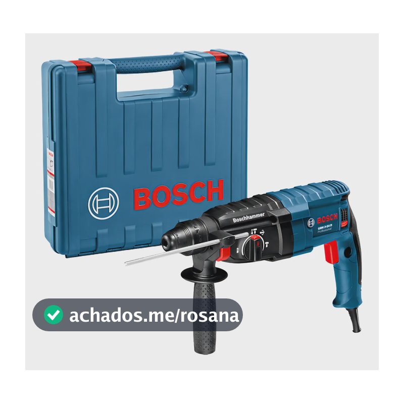 Martelete Rompedor e Perfurador Bosch GBH 2-24 D 220V + Maleta 06112A02E0