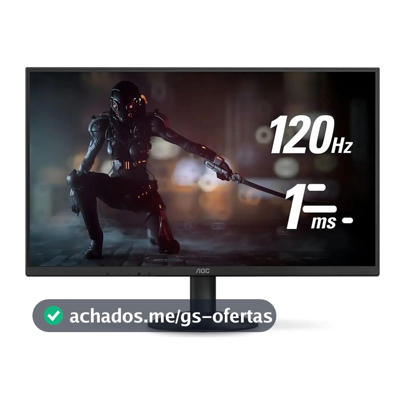 Monitor 27 Aoc Gamer 27b30h3/57, Full Hd, Ips, 120hz, 1ms Cor Preto