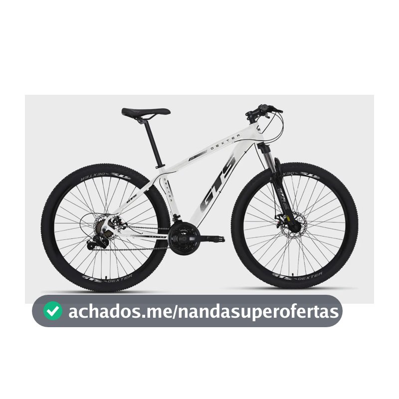 Bicicleta Aro 29 Gts Dexter 24 Marchas Freio A Disco Cor Branco Com Preto Tamanho Do Quadro 17