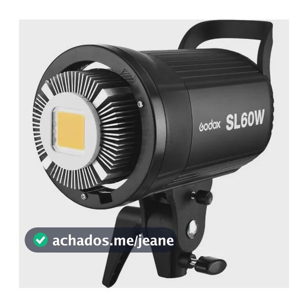 Iluminador Luz Contínua Led Godox Sl-60w 5600k Super Potente Estrutura Preto Luz Branco-frio