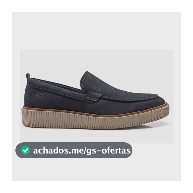 Sapato Slip On Democrata Casual Marino 604402 Couro Conforto Marinho Couro 40