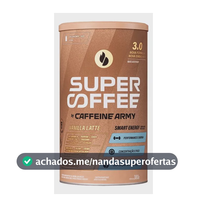 Supercoffee 3.0 380g Super Coffee Caffeine Army Sabor Baunilha