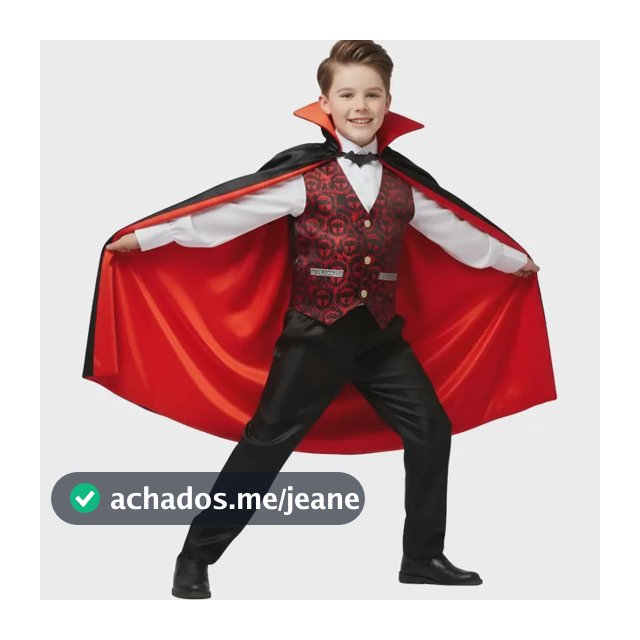 Fantasia Vampiro Infantil Drácula Halloween Com Capa Cosplay