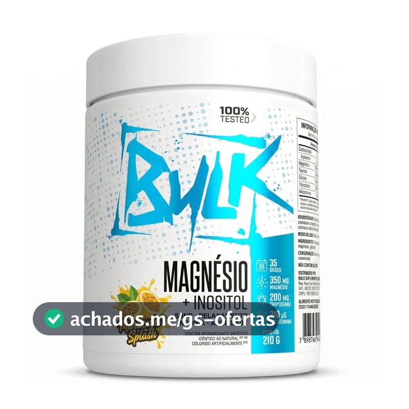 Magnésio Inositol (melatonina Glicina Taurina Triptofano) 210g - Bulk Nutrition