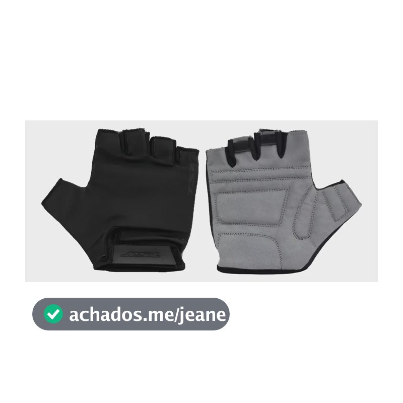 Luva Ciclismo Academia Tsw Confortável Dedo Curto Preto Gg